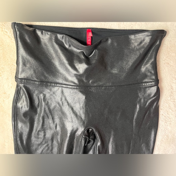 Spanx Faux Leather Leggings Black Women Size Medium - Picture 4 of 8
